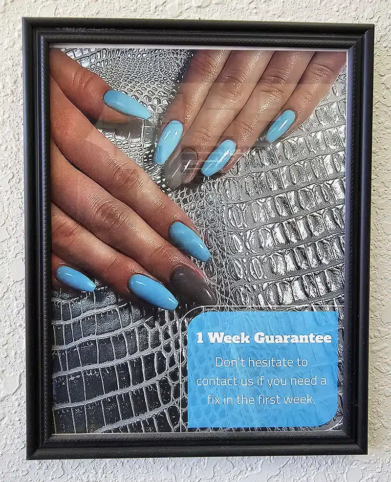 Beautiful Nails 1 week guarantee